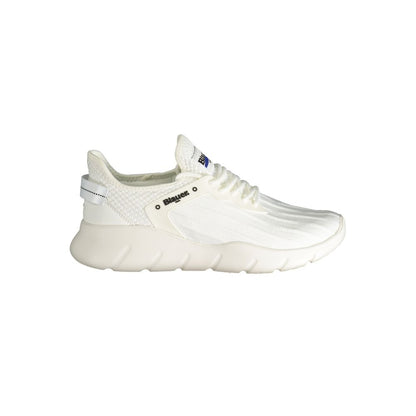 Blauer White Polyester Sneaker