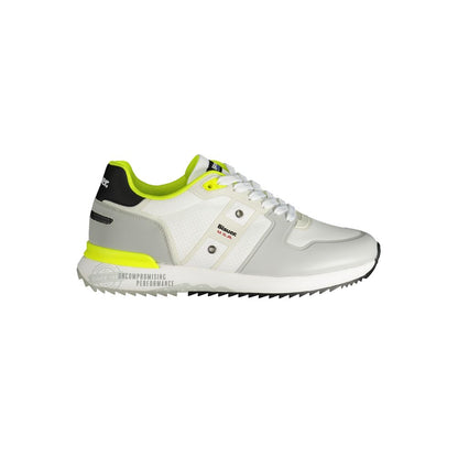 Blauer White Polyester Sneaker