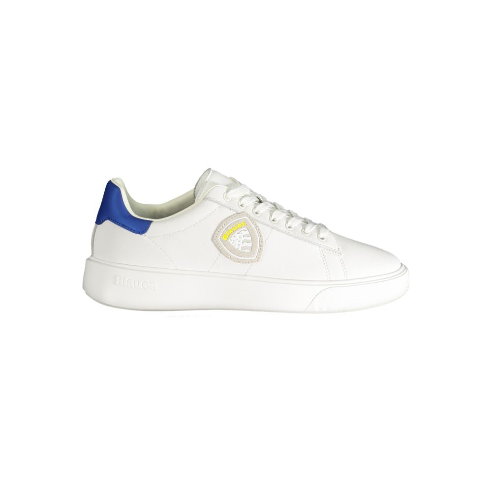 Blauer White Polyester Sneaker