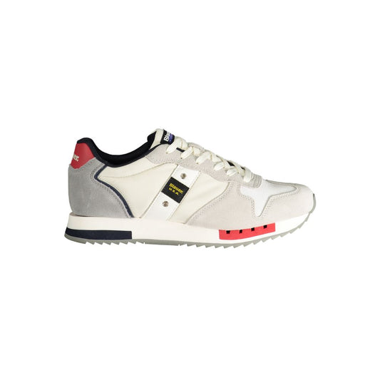 Blauer White Polyester Sneaker