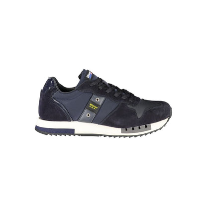 Blauer Contrast Lace-Up Sports Sneakers in Blue