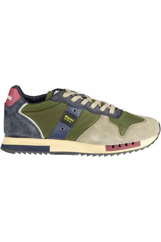 Blauer Sleek Green Lace-Up Sports Sneakers