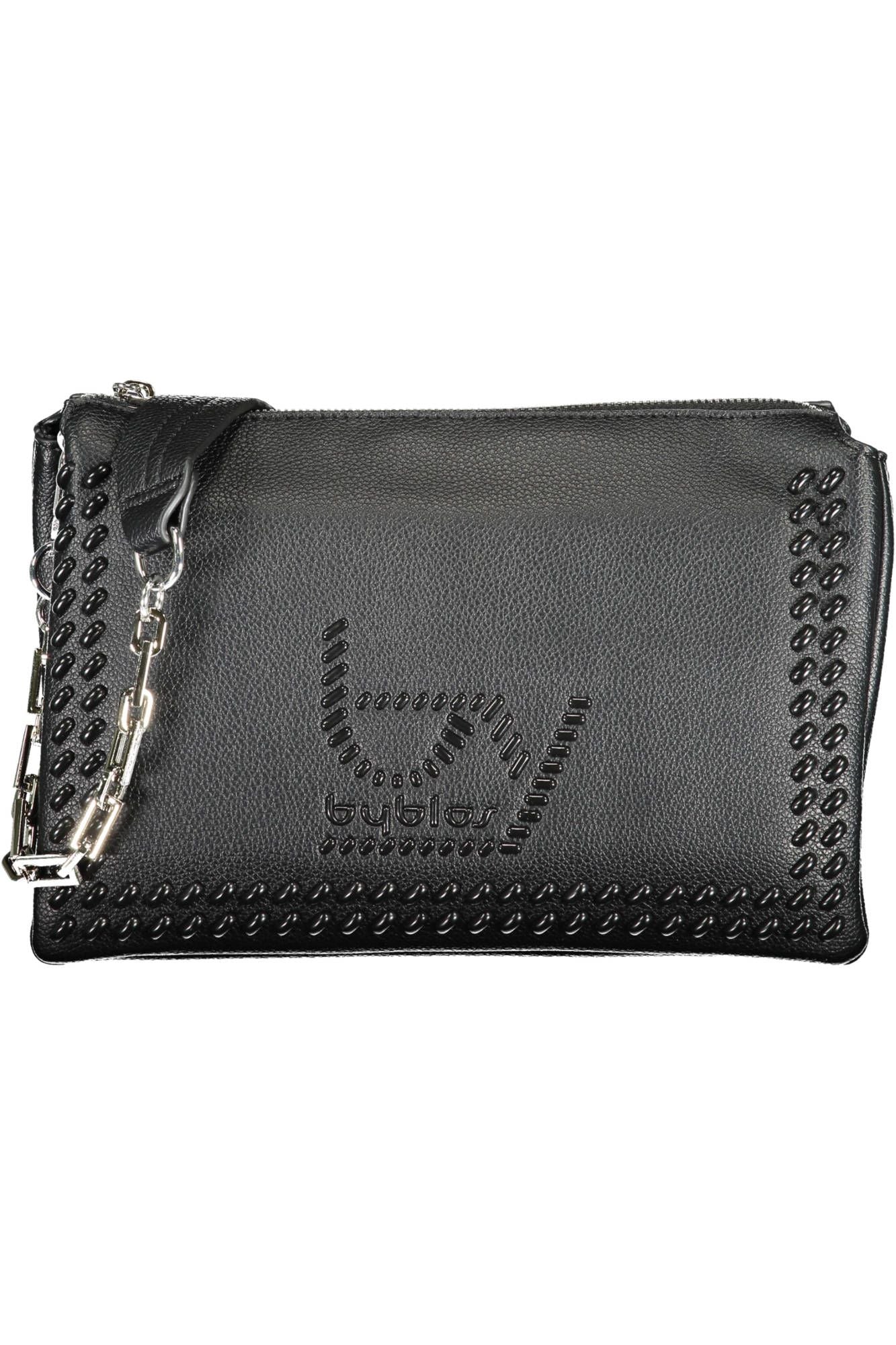 BYBLOS Elegant Chain-Handle Black Shoulder Bag