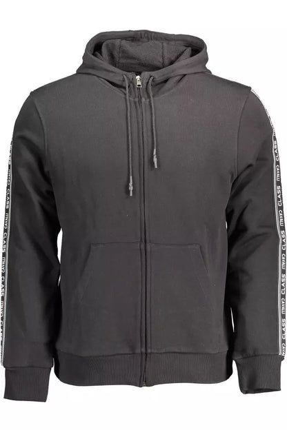 Cavalli Class Elegant Hooded Sweatshirt with Contrasting Details