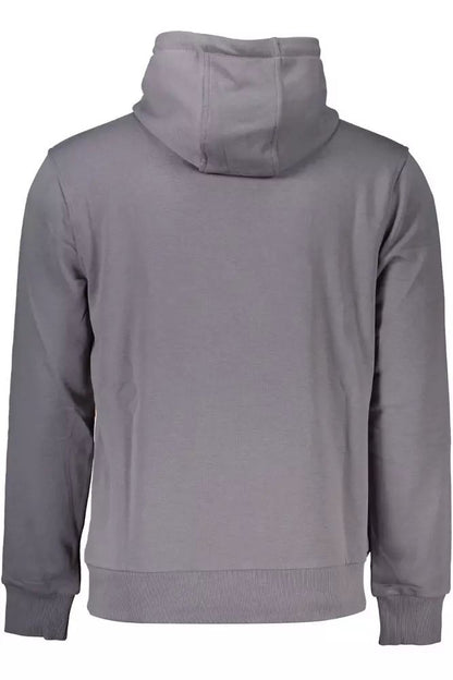 Cavalli Class Elegant Gray Hooded Sweatshirt in Regular Fit