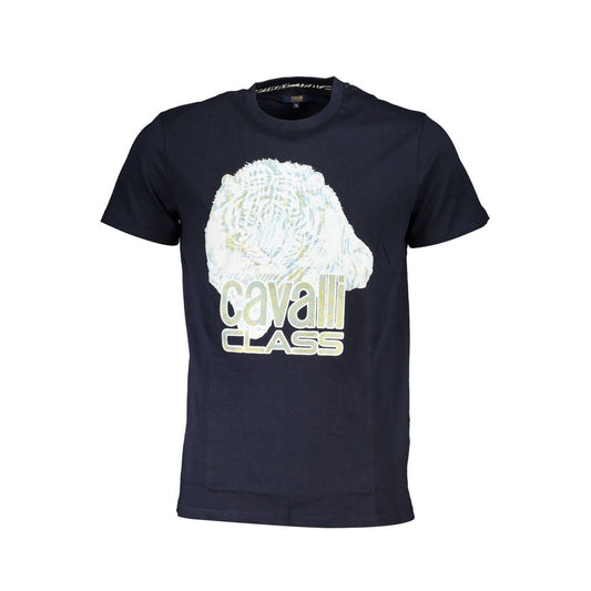 Cavalli Class Blue Cotton T-Shirt