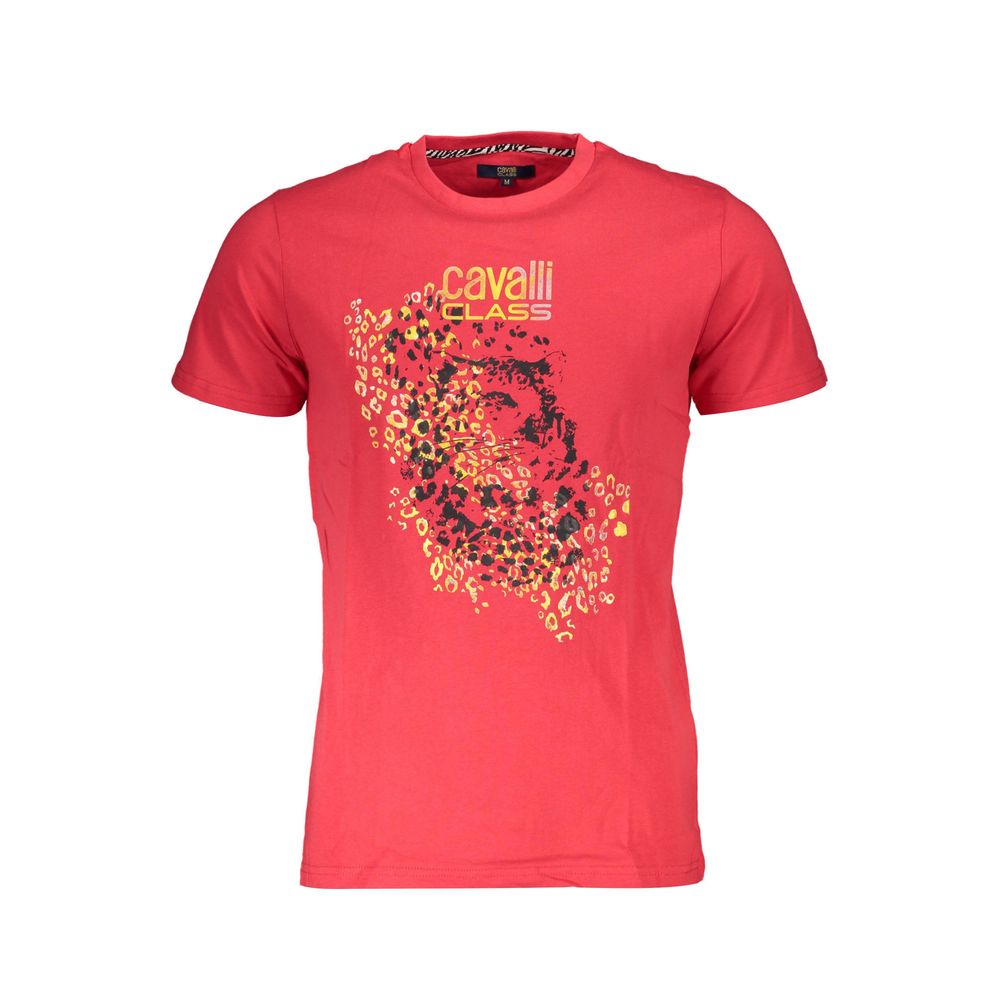 Cavalli Class Red Cotton T-Shirt