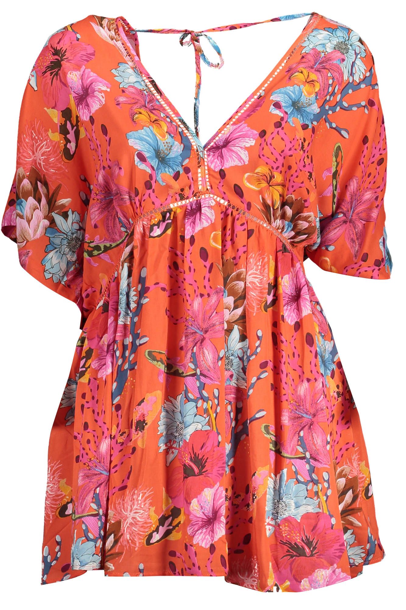 Desigual Vibrant V-Neck Short Sleeve Dress