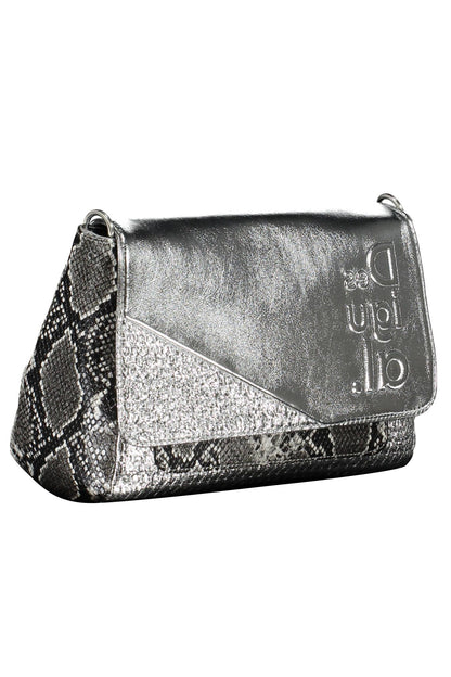 Desigual Elegant Silver Polyurethane Handbag