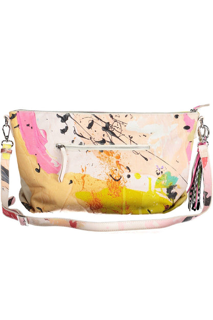 Desigual Chic White Contrasting Detail Shoulder Bag