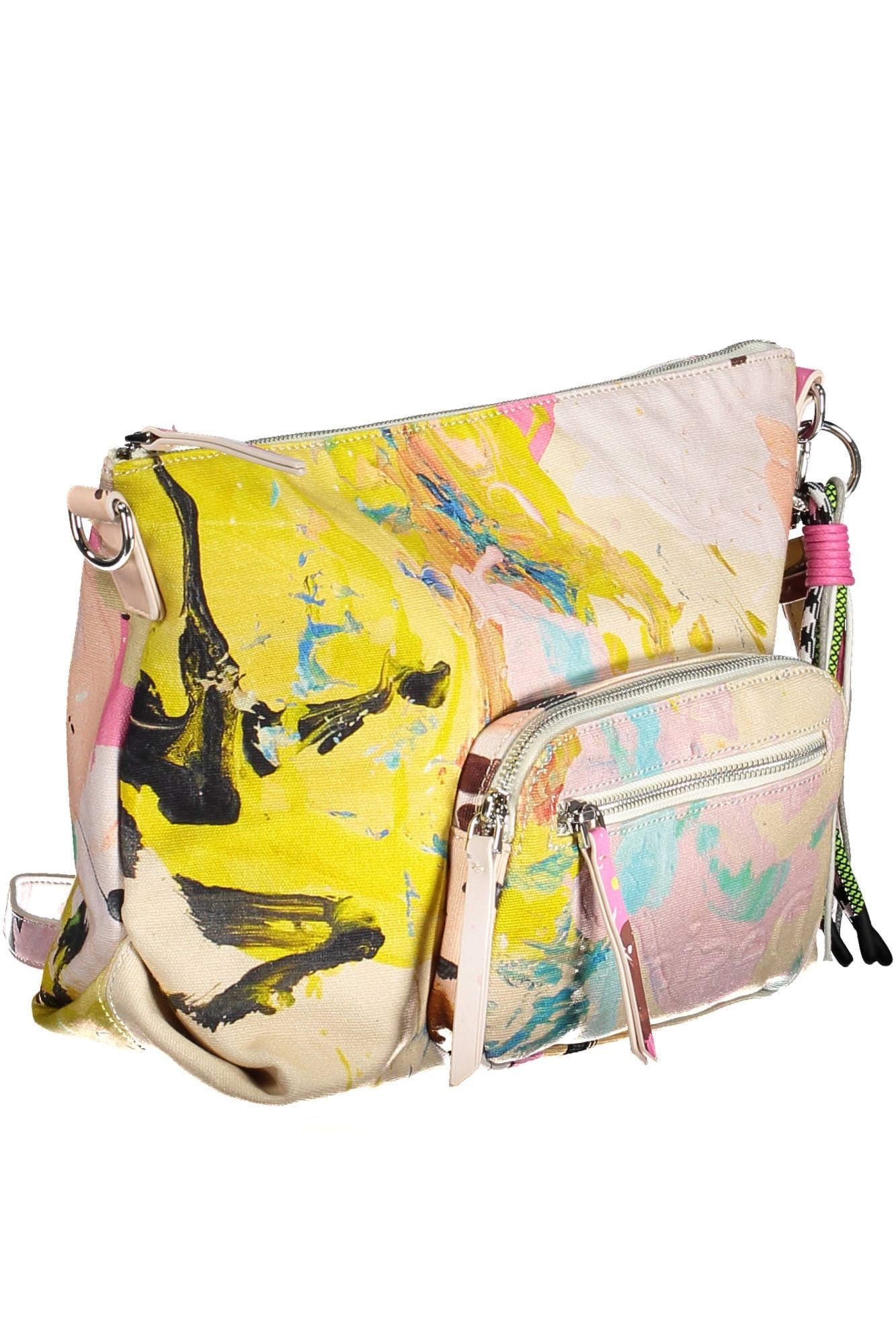 Desigual Chic White Contrasting Detail Shoulder Bag