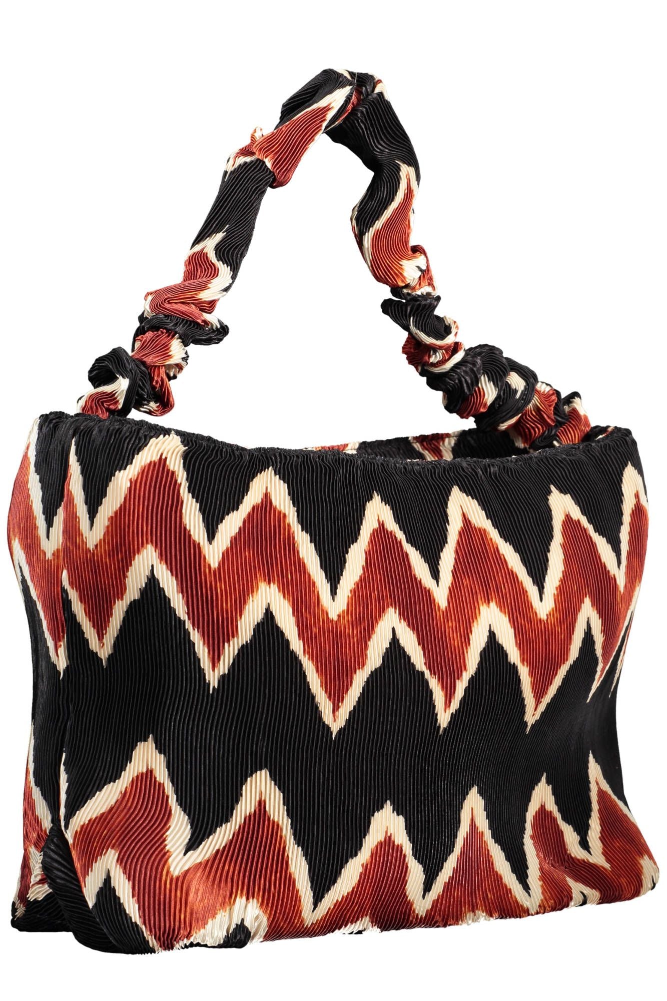 Desigual Chic Black Cotton Shoulder Bag with Logo Detail