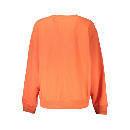 Desigual Vibrant Orange Sweatshirt with Chic Logo Detail