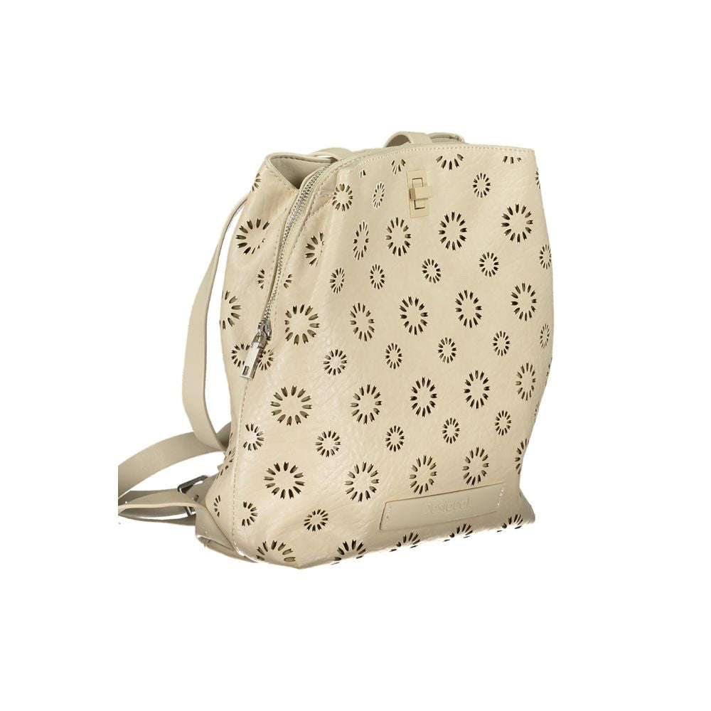 Desigual Beige Polyethylene Backpack