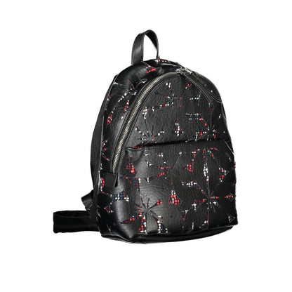 Desigual Chic Black Backpack with Contrasting Details