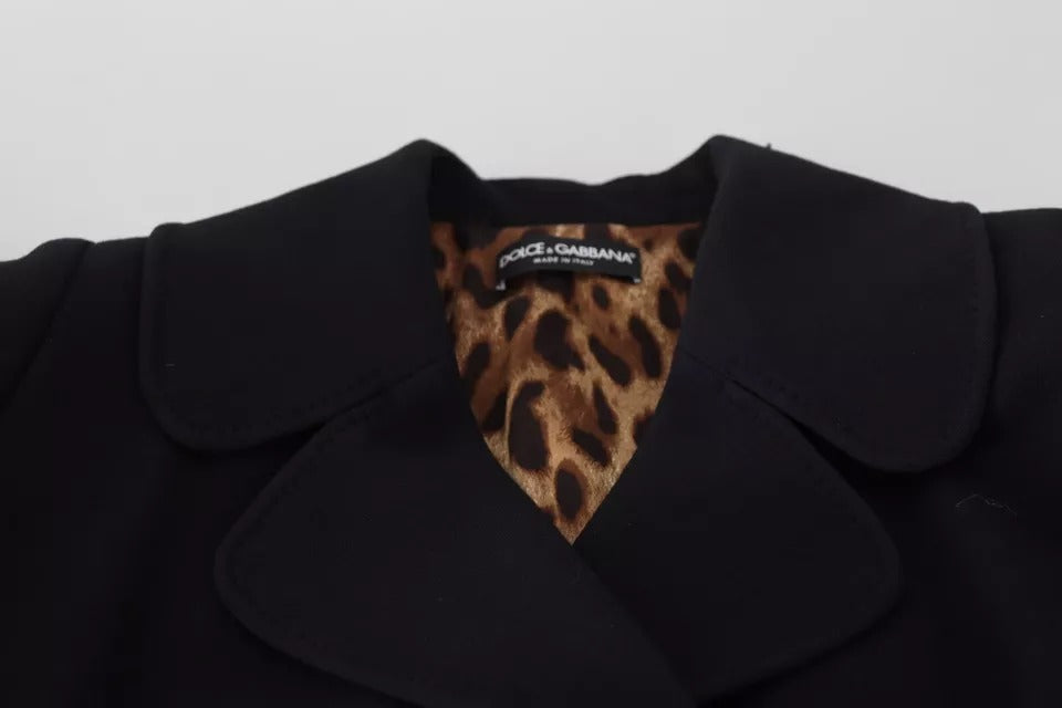 Dolce & Gabbana Black Double Breasted Belted Blazer Jacket