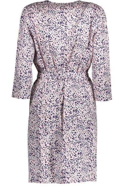 Gant Elegant Long Sleeve Wrap Dress in Pink