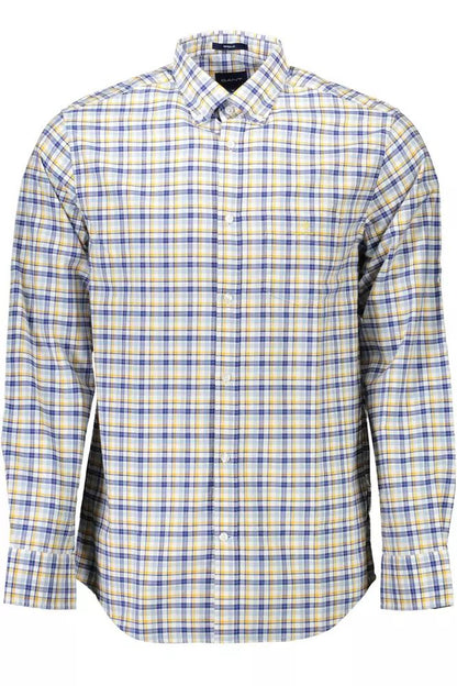 Gant Elegant Long-Sleeved Yellow Cotton Shirt