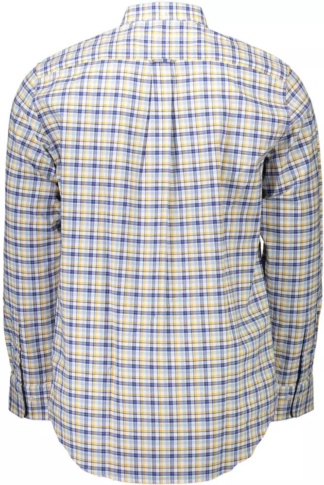 Gant Elegant Long-Sleeved Yellow Cotton Shirt