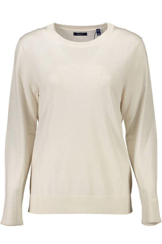 Gant Elegant Beige Wool Sweater with Classic Logo