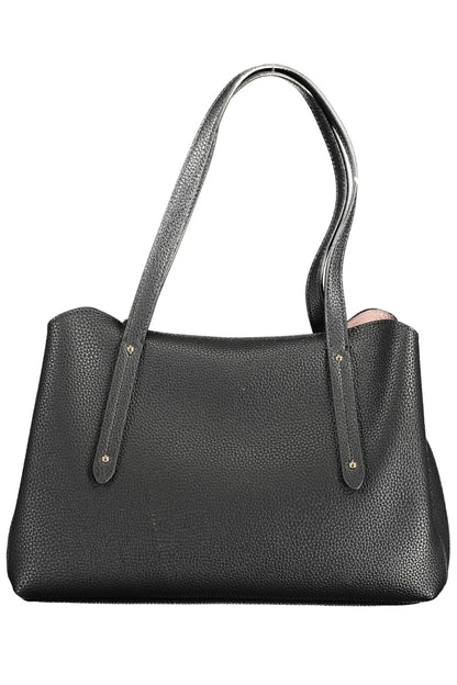 Guess Jeans Chic Black Dual-Compartment Handbag