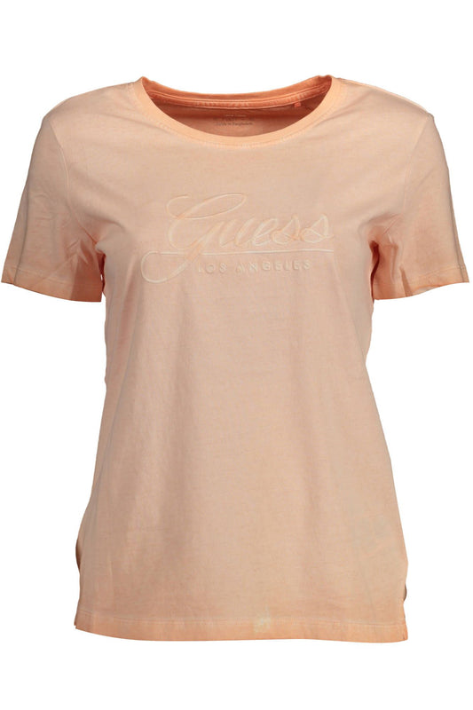 Guess Jeans Chic Pink Embroidered Logo Tee