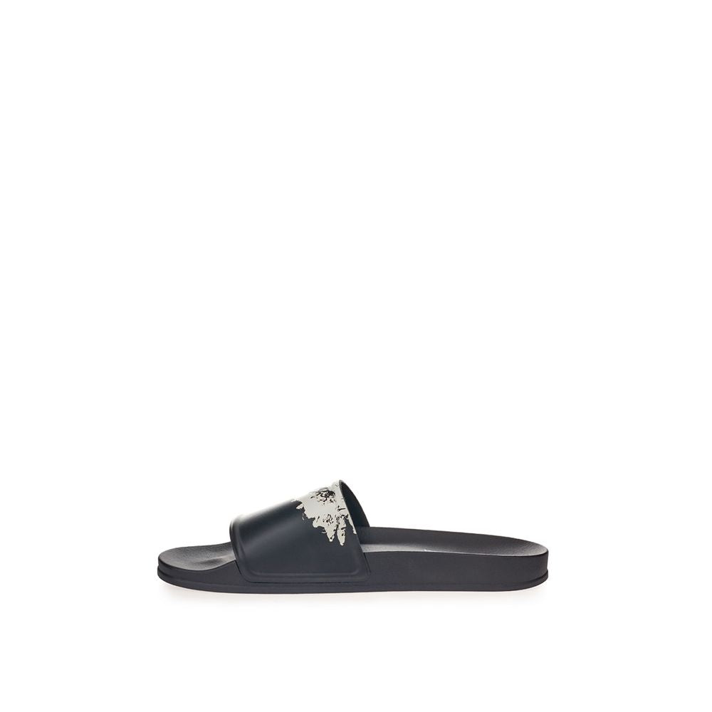 Marcelo Burlon Sleek Black Cotton Sandals for Men