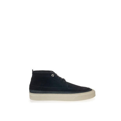 Lardini Elegant Suede Sneakers in Timeless Black