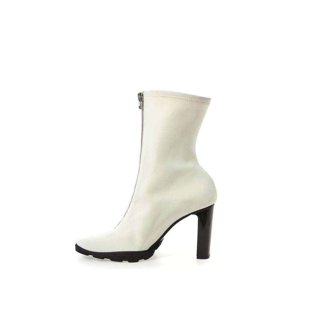 Alexander McQueen Elegant Neoprene Ankle Boots in White