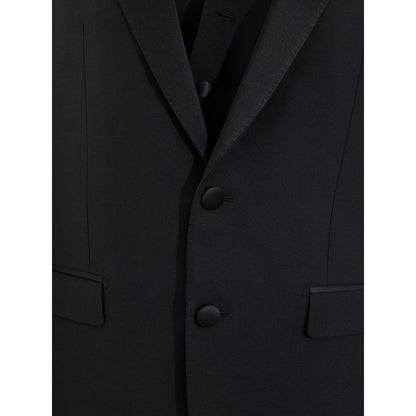 Dolce & Gabbana Elegant Black Wool Men's Suit