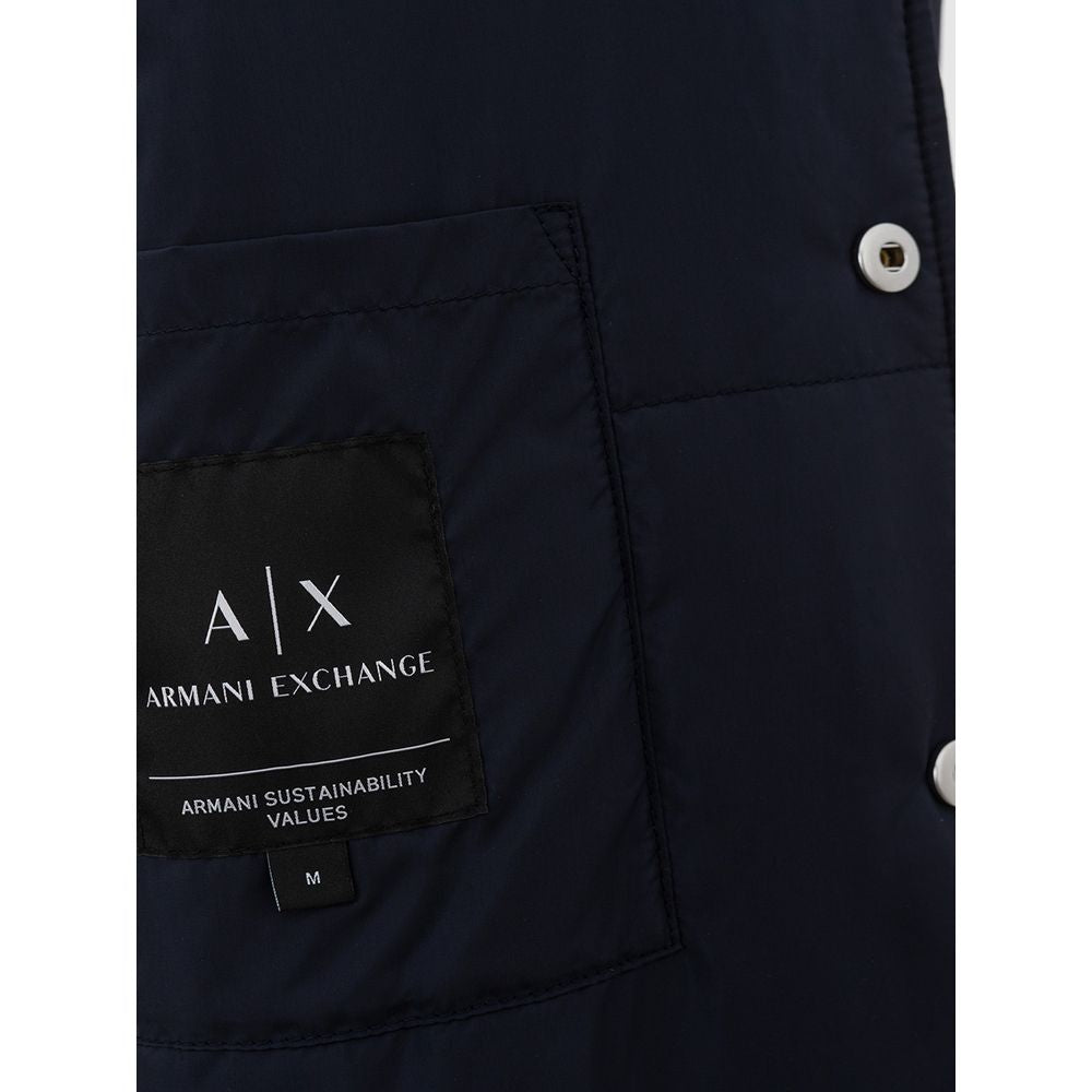 Armani Exchange Elegant Blue Polyester Jacket