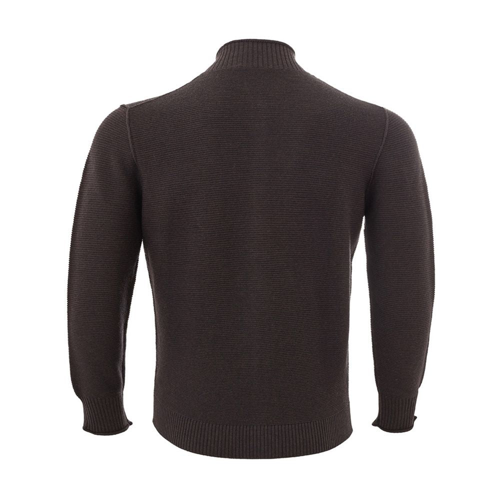 KANGRA Elegant Wool Brown Cardigan for Men