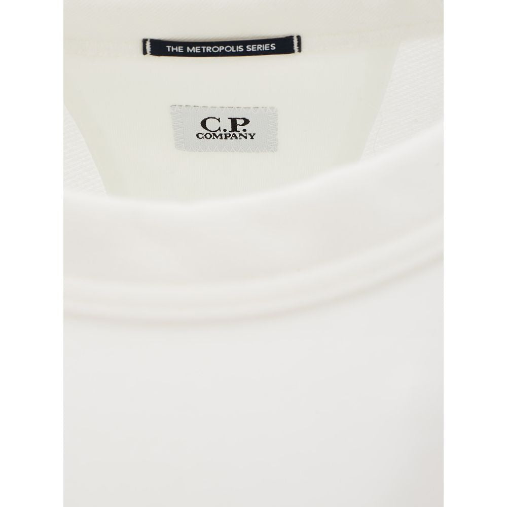 C.P. Company Elevated White Cotton Sweater for Men