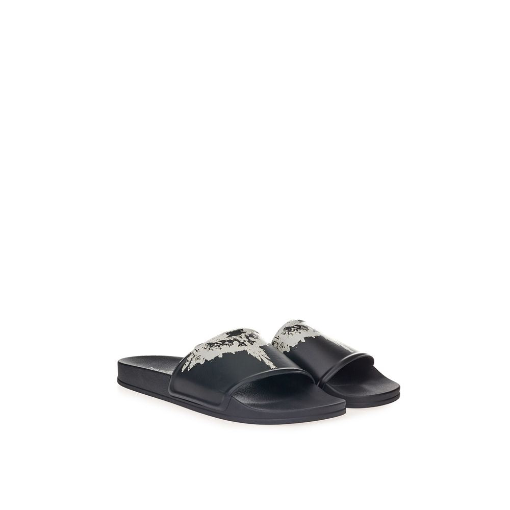 Marcelo Burlon Sleek Black Cotton Sandals for Men