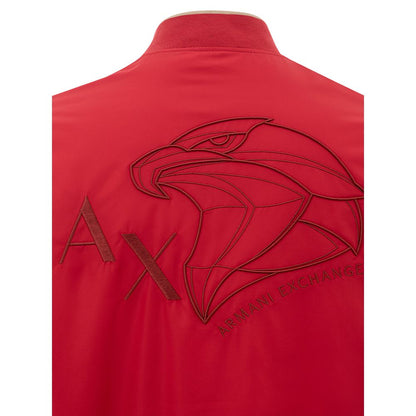 Armani Exchange Vibrant Red Polyester Jacket for Men