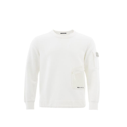 C.P. Company Elevated White Cotton Sweater for Men