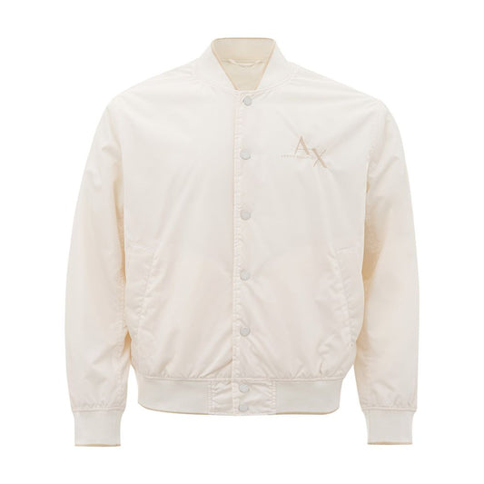 Armani Exchange Elegant White Designer Jacket for Men