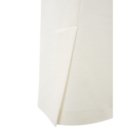 Lardini White Viscose Skirt