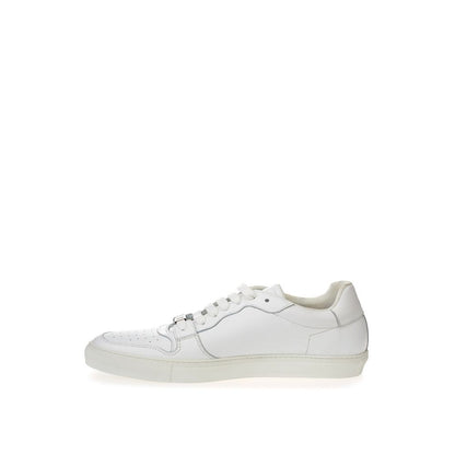 Roberto Cavalli White Leather Sneakers Luxe Footwear