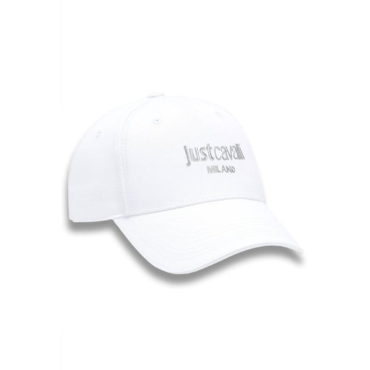 Just Cavalli Chic Embroidered Cotton Visor Cap