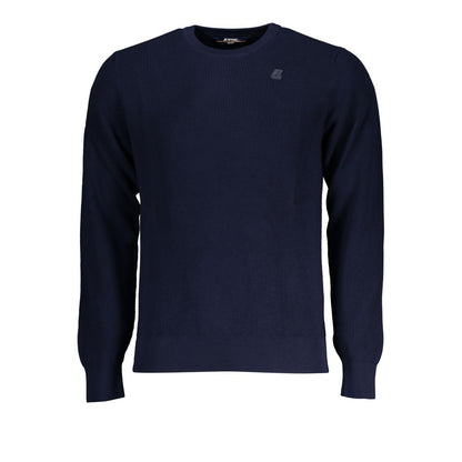 K-WAY Crew Neck Cotton Sweater in Blue