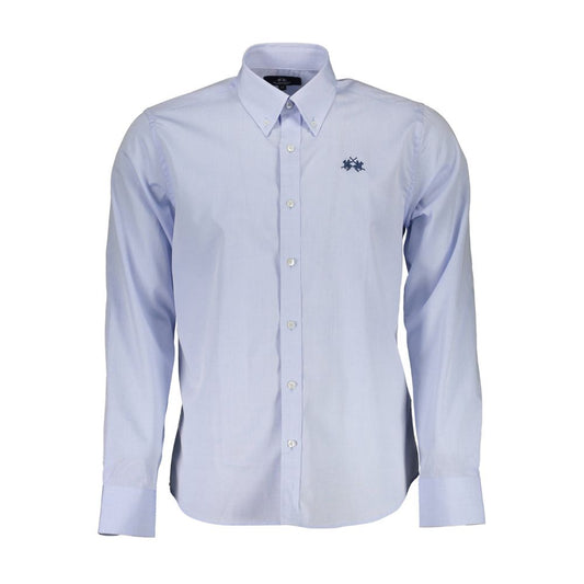 La Martina Elegant Light Blue Cotton Shirt