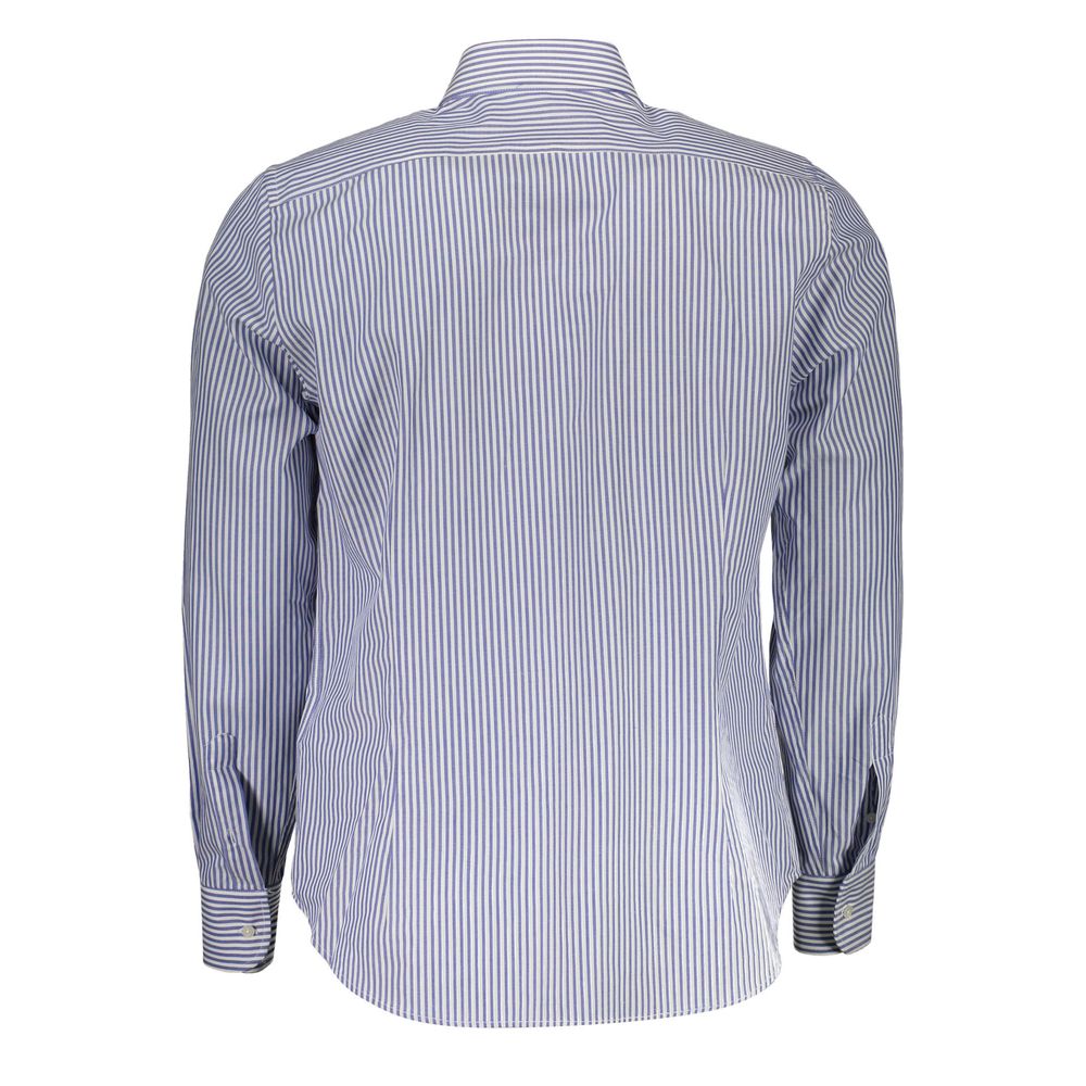 La Martina Elegant Blue Cotton Long Sleeve Shirt