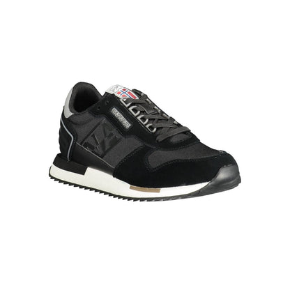 Napapijri Sleek Black Sneakers with Logo Accent