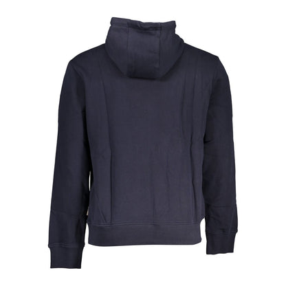 Napapijri Chic Blue Hooded Cotton Sweater for Men