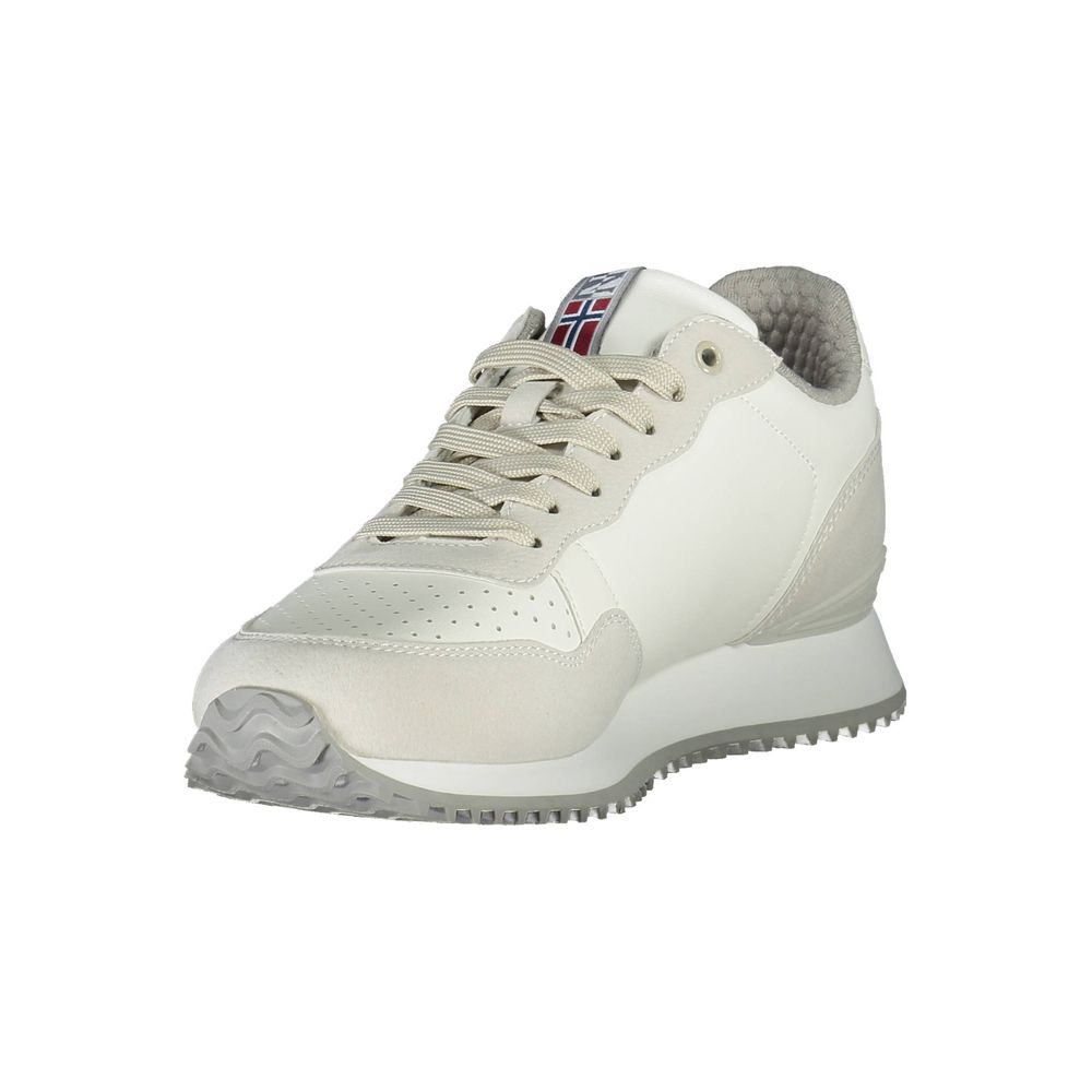 Napapijri Sleek White Sneakers with Logo Detail