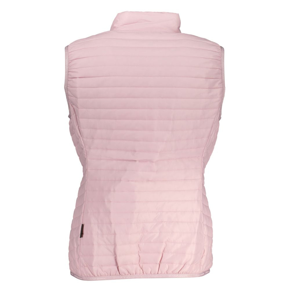 Napapijri Sleeveless Pink Contrast Detail Jacket