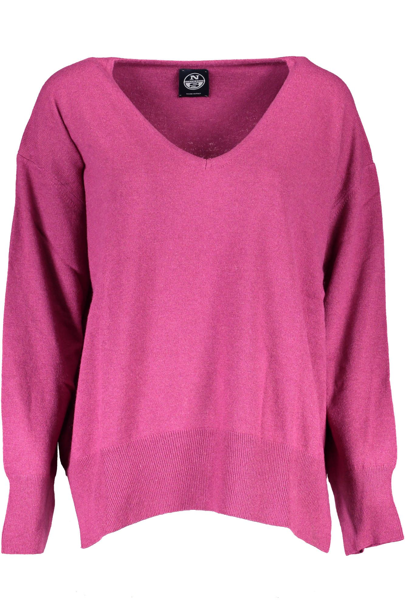 North Sails Eco-Chic Purple Wool Blend V-Neck Sweater