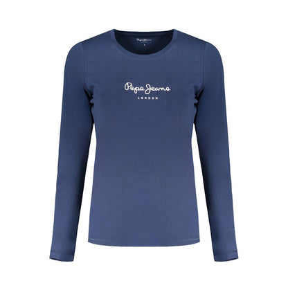 Pepe Jeans Blue Cotton Tops & T-Shirt