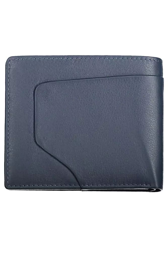 Piquadro Sleek Dual-Compartment Leather Wallet with RFID Block